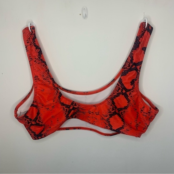 Shein Two-Piece Bikini in Red Snakeskin Print size 0X Tankini top High Rise - Picture 5 of 5
